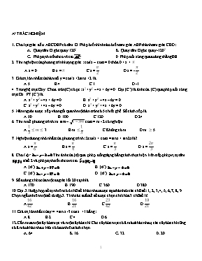 Đề thi học kì I Toán 11